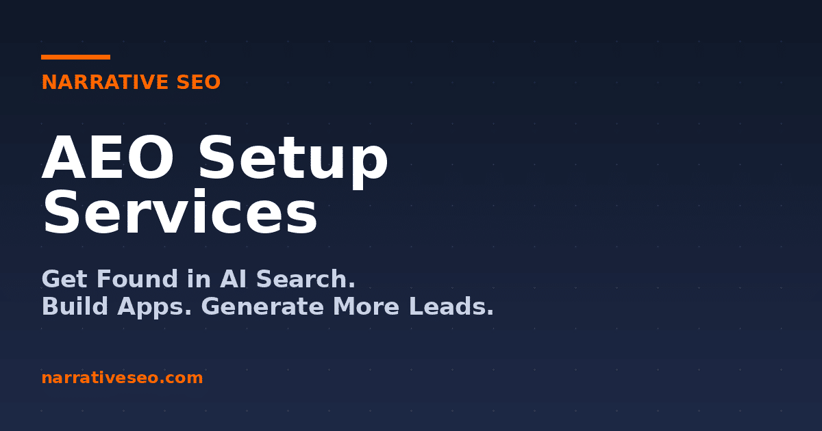 AEO Setup Services from Narrative SEO